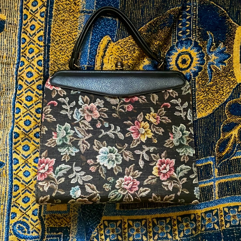 Black Flower purse/ bag